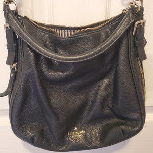 Kate Spade Crossbody - Black w/ Striped interior